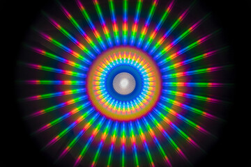 Diffraction rings, spectral photography