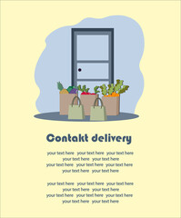Contactless food delivery to your door.