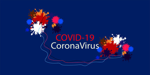 Covid-19 Coronavirus Background Isolate. Pneumonia, pandemic.