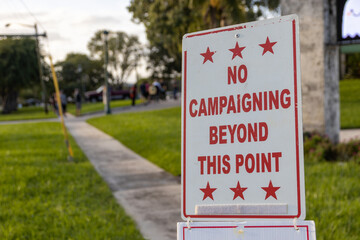 Sign at a Polling Place on Election Day