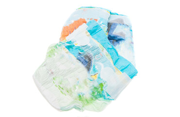 baby diapers isolated