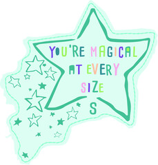 Star t shirt print design for girls