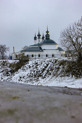 Sightseeing in the city of the golden ring of Russia - Suzdal. Historical architecture and building...
