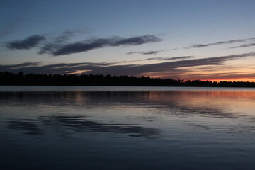 sunset over the river