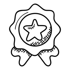
A badge with star showing premium quality concept 
