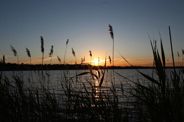 sunset on the river
