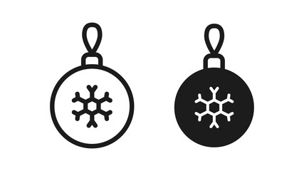 Fototapeta premium Christmas balls icons. Decoration for the new year. Decorations for Christmas. Vector illustration 