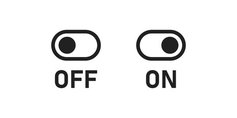 Switch icon. Slider on and off button sign. Toggle ui app symbol in vector flat