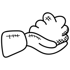 
A coal miner hand holding coals or sand
