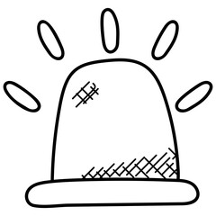 
doodle icon design of emergency alarm
