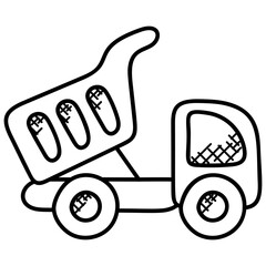 
A truck that transports waste materials from construction sites, residential and commercial buildings to recycling plants  
