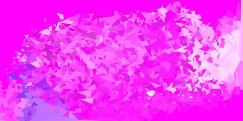 Fototapeta premium Light purple, pink vector geometric polygonal wallpaper.