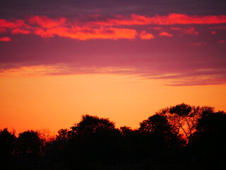 sunset in niedersachsen, north sea