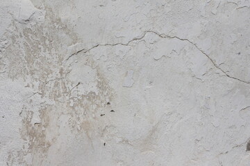 wall, background white of old shabby plaster