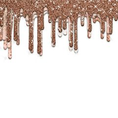 Dripping glitter paint on background