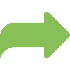 
An arrow pointing right, flat icon design 
