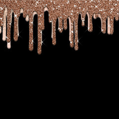 Dripping glitter paint on background