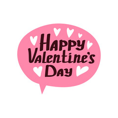 happy valentines day lettering