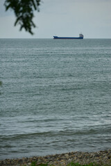 Obraz premium Seascape with tanker in the Black Sea
