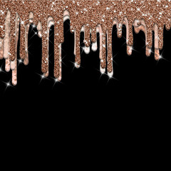 Dripping glitter paint on background