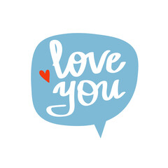 I love you beautiful lettering