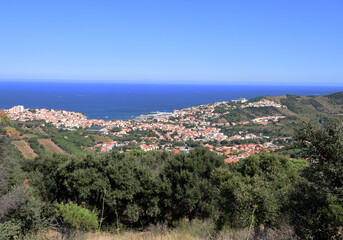 Fototapeta na wymiar Point de vue Banyuls sur Mer France