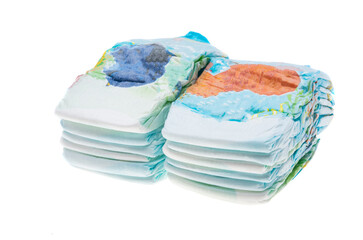 baby diapers isolated