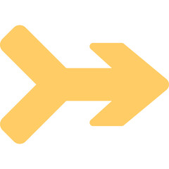 Directional right arrow with arrowhead is forward arrow