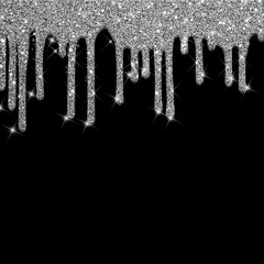 Dripping glitter paint on background