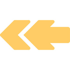 
An arrow pointing left, flat icon design
