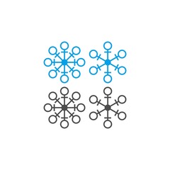 Christmas ornaments shaped like snowflakes icon