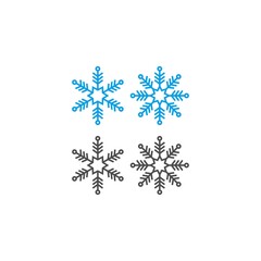 Christmas ornaments shaped like snowflakes icon