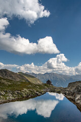 Fototapeta na wymiar Europe, Alps, Tirol, Austria, Erlanger Hütte, Lake, Mountainlake