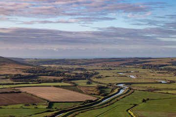 Fototapeta na wymiar The View from Mount Caburn near Lewes