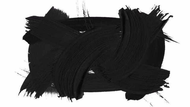 A set of abstract brush strokes in the form of a frame, transitions open with alpha channel (transparency). Hand drawn texture. Ideal for motion graphics, slideshows, transitions, fade, haze, reveal.