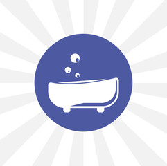 bath isolated simple solid vector icon