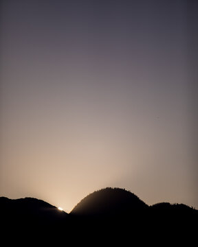 Squamish mountains at sunset