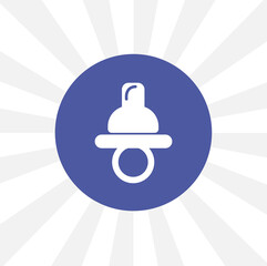 baby dummy isolated simple solid vector icon