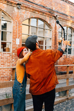 couple walking together.