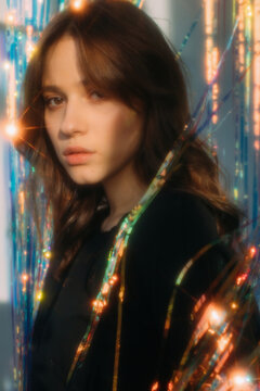 Soft focus sparkling portrait