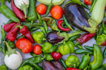 Garden veggies harvest in September