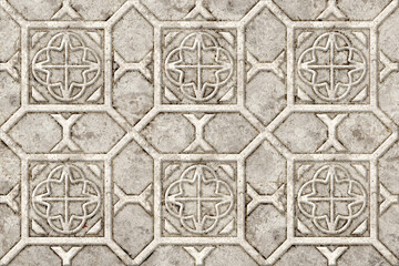 Wall Decor. Stone tiles with a relief pattern. Element for design. Background texture