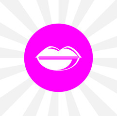 kiss icon. Lips isolated simple solid vector icon