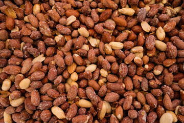 Peanuts as an abstract background texture