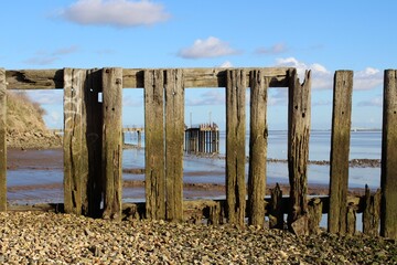 Derelict wooden pier