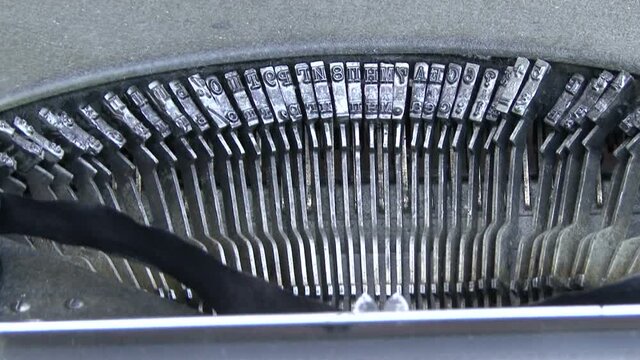 close up of vintage typewriter