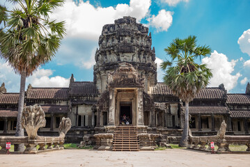 Naklejka premium Angkor Wat Temple in the Ancient city of Angkor Thom, Siem Reap, Cambodia 