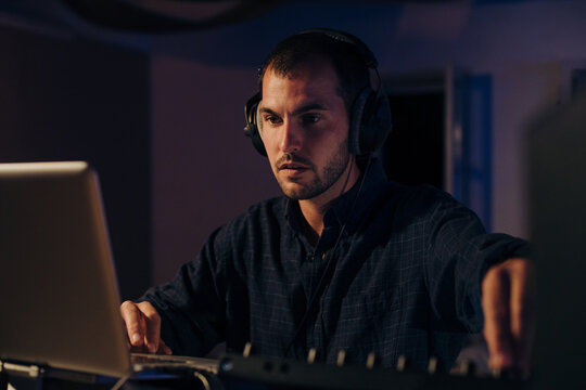 DJ creating music