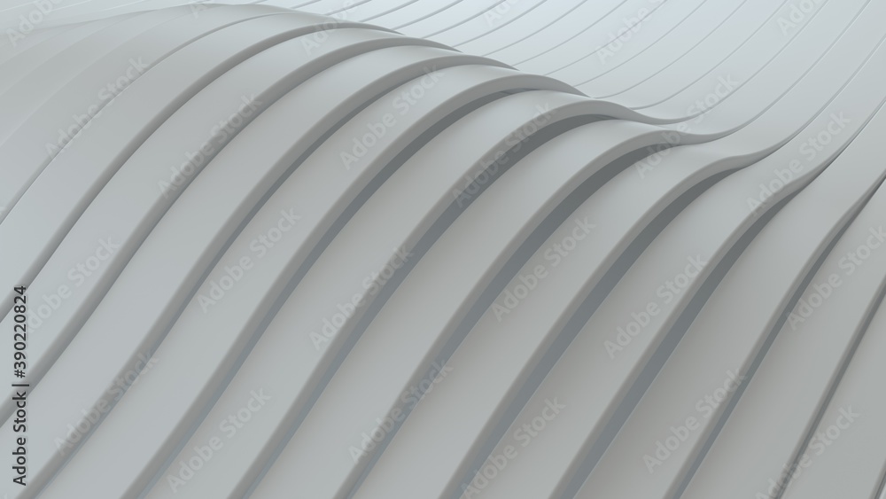 Poster abstract background with white wavy stripes. abstract cut paper stripes. soft light effect. modern w