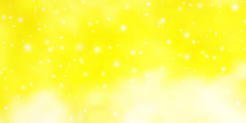 Light Yellow vector template with neon stars.